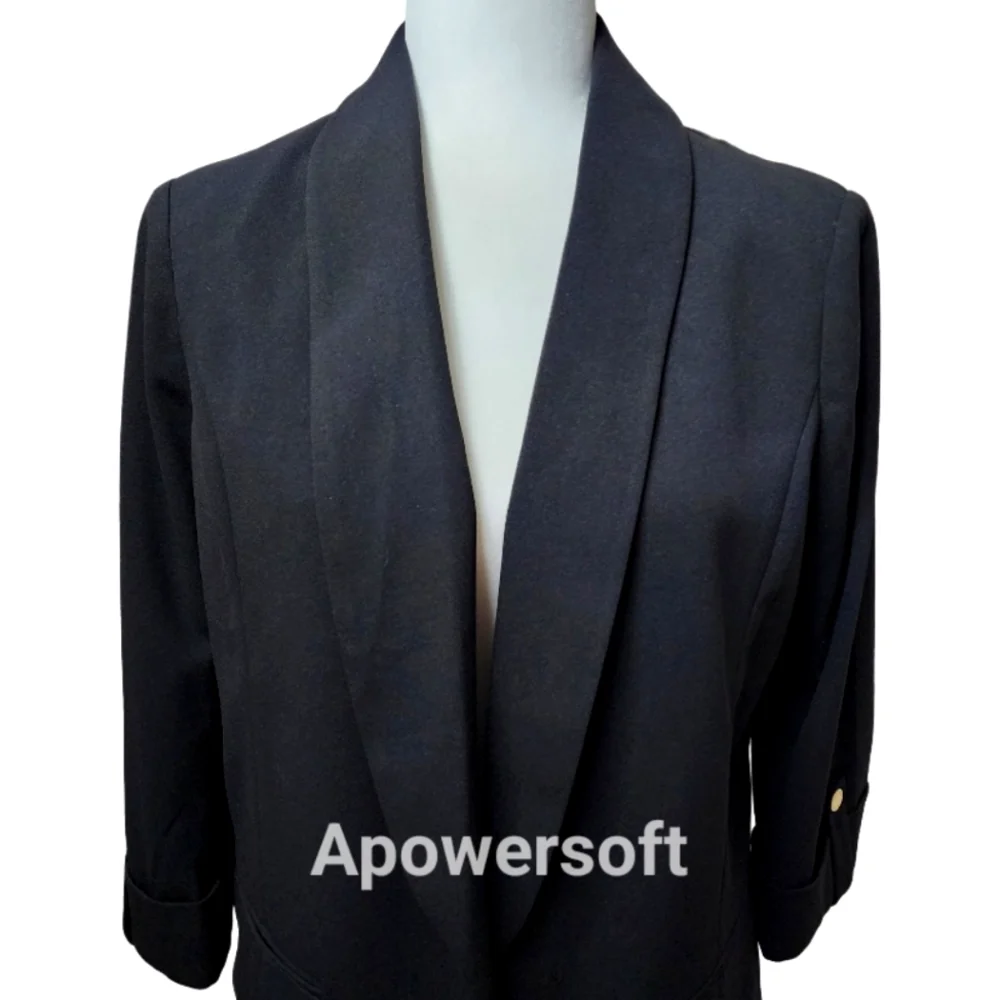 Anne Klein Black 3/4 Sleeve Blazer Jacket